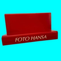 Vintage Display Stands; Red Acrylic; Logo Reads FOTO HANSA Lot of 9 - $60.78