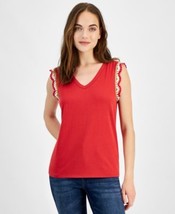 Nautica Jeans Womens Crochet-Trim Tank Top Night Sky M - $12.00
