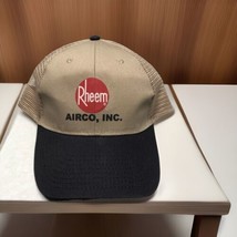 Rheem Airco, Inc Hat Adjustable H &amp; L Strap Back Mesh Brown Tan Blue Bill Cap 1 - $13.99