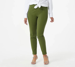 Isaac Mizrahi 24/7 Stretch Seamed Ankle Pants- GREEN, PLUS PETITE 26 #A381526 - £23.37 GBP