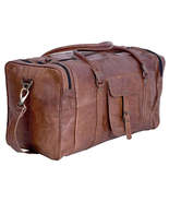 FR Fashion Co. 21&quot; Full Grain Leather Duffel Bag - £93.51 GBP