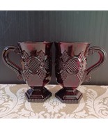 AVON 1876 Cape Cod Ruby Red Glass Footed Mug - $16.29 CAD