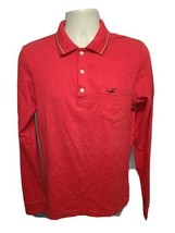 Hollister Coastal Classics Adult Medium Red Long Sleeve Collar Shirt - $371.72 MXN