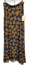 NEW LuLaRoe MED Blue Sage Orange Gold Floral Slinky Maxi Skirt/Strapless... - $50.00