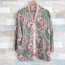 Victorias Secret Gold Label Floral Nightshirt Pink Green Sheer VTG Womens Medium - £27.86 GBP