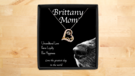 Brittany Mom Necklace Gift Brittany Spaniel Dog Mom Gift for Bird Dog Mom Heart - £40.69 GBP
