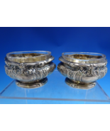 Gorham Sterling Silver Salt Dip Master Pair GW with Glass Liners #A1016 ... - €315,23 EUR