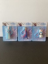 Disney Frozen Elsa Anna Olaf Mini Clip Figures Backpack-Bag  Clips Lot Of 3 - £6.09 GBP