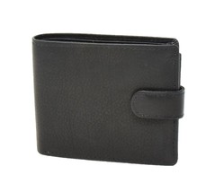 DR407 Men&#39;s Wallet with a Buckle Closure Black - £18.47 GBP