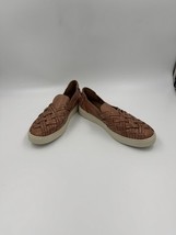 Frye Ivy Huarache Shoes Size 8 M Tan Chevron Slip On Leather Woven Shoes - €47,89 EUR