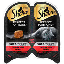 Sheba Perfect Portions Pate Wet Cat Food Teder Beef 24ea/2.6 oz - £51.41 GBP