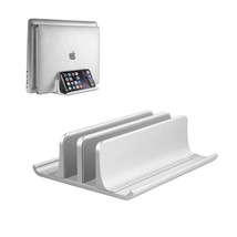 Double-Slot Adjustable Vertical Laptop Stand Newly Designed 2 Slot Alumi... - $58.99