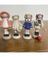 Vintage 1984 Cynde Kerber 4 Different Little Girls Figurines Enesco - $19.59