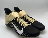 Nike Alpha Menace Pro 2 Mid Black/Gold Football Cleat BV3945-700 Men&#39;s S... - $84.95