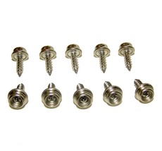 Snap Fastener Screw Stud, 5/8&quot; #10 Oversize Screw, Stainless Steel, 10 P... - $307.90 MXN
