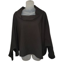 Bryn Walker Womens Oversized Tunic Top Cowl Neck Boxy Fit Stretch size L - £31.27 GBP