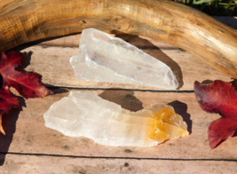 Golden Phantom Selenite Set of Two from Utah Natural Crystals Energy Hea... - £14.07 GBP