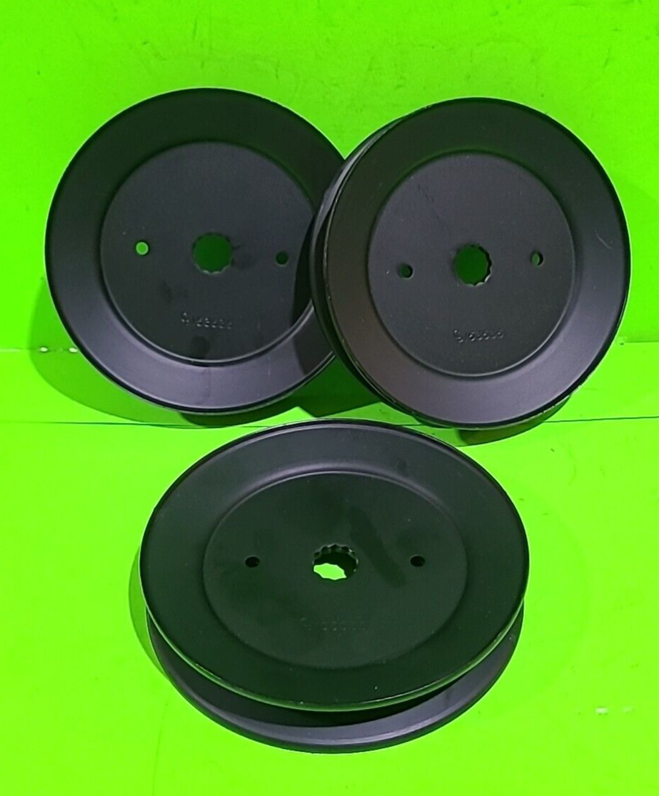 Genuine 3 Pack Husqvarna Spindle Pulleys 532173436 153535 Craftsman Poulan - $32.62