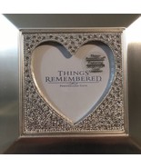 THINGS REMEMBERED Square Pave Heart Picture Frame ~ 552600 ~ Rhinestones!￼ - £17.70 GBP