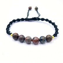 Natural Pietersite 8x8 mm Round Beads Handmade Thread Bracelet AB8-53 - £11.18 GBP