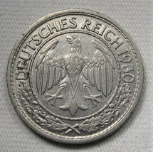 1930-A Germany 50 Reichspfennig XF Coin w/ Luster AE429 - £6.90 GBP