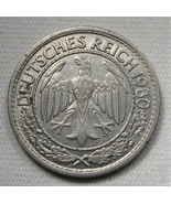 1930-A Germany 50 Reichspfennig XF Coin w/ Luster AE429 - £6.89 GBP