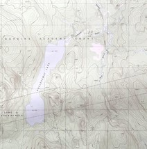 Map Nollesemic Lake Maine 1988 Topographic Geo Survey 1:24000 27 x 22&quot; T... - $44.99