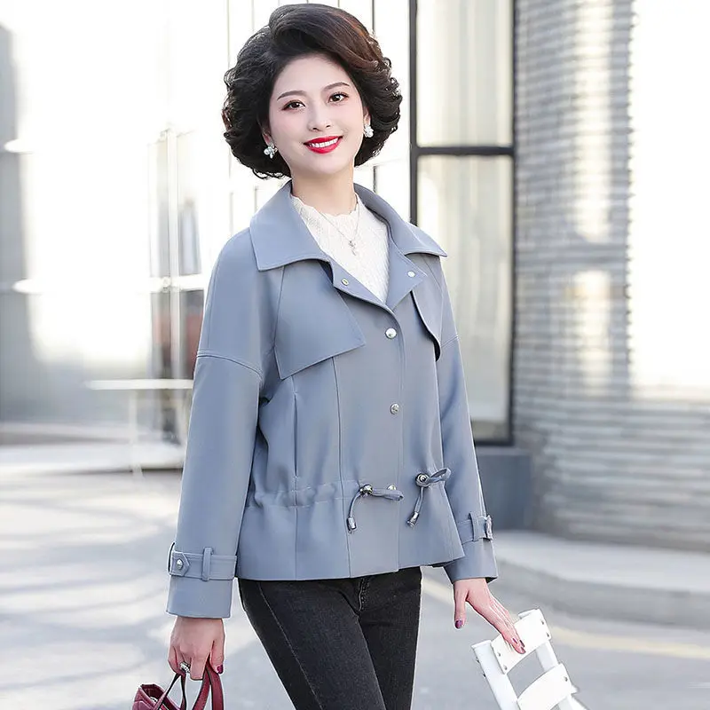 Female Clothing Fashion Jackets For Mother Spring   Women&#39;s Windbreaker Chic Sho - £164.49 GBP
