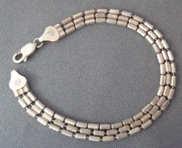 Vintage Milor Sterling Silver 3 Strand Bracelet 925 Italy 7&quot; - £23.91 GBP