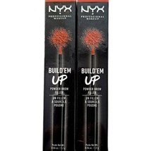 2 NYX Build&#39;Em Up Powder Brow Filler #BUBP04 Auburn Professional Makeup  - $8.90