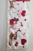 Valentines Dachshund Pink Red Hearts Beaded Table Runner Valentine's  14... - $39.59