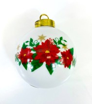 Poinsettia Christmas Ball Ornament - $11.87
