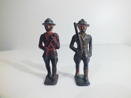 2 Toy Soldiers Lead circa 1935-42 Grey WW1 Figures with Rifles -Not sure... - $18.66
