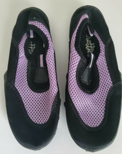 Girls shoes Chatties 1/2 Purple & Black RN# 121229 Tenis para niña  - $9.89