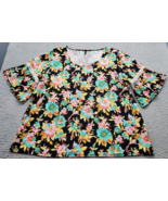 Bleeker &amp; McDougal Blouse Top Women&#39;s 2X Multi Floral Bell Sleeve Croche... - $23.88 CAD