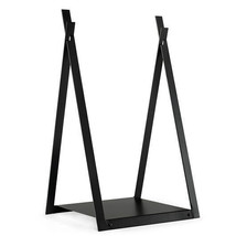 Triangle Firewood Rack with Raised Base for Fireplace Fire Pit-Black - C... - $89.43