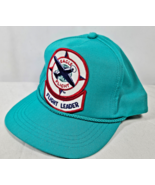 Vintage Eagle Flight Flight Leader Teal Blue Hat Snapback Yupoong - $273.78 MXN