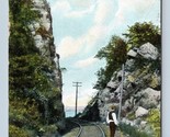 Deep Rock Cut Chicago Western Railroad Line Dubuque IA Iowa DB Postcard P12 - $9.76
