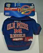 University of Mississippi Ole Miss Rebels Team Shirt T-Shirt Pets First size  XS - £10.07 GBP