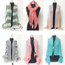 US SELLER - WHOLESALE SCARF Lot 12 PCS Fashion Chiffon Scarves Soft wrap... - $27.10