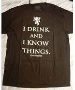 Game of Thrones GOT &quot;I Drink &amp; I Know Things&quot; Mens XL Black Shirt New NO... - £11.02 GBP