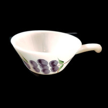 Fire King Gay Fad Grapes French Casserole Hand-Painted Handled Vintage MCM - £15.38 GBP