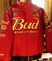 Chase Authentics NASCAR Bud Red Leather Jacket XL - $150.00