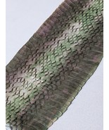 Iridescent Elaphe Snake Skin Leather Snakeskin Shifting Brushed Metallic... - $21.16+