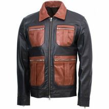 Leather Jacket Men&#39;s Genuine Lambskin Vintage Stylish Biker Leather Jacket - £128.61 GBP