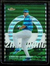 2005 Topps Finest Green Refractor Baseball Card #56 Carlos Zambrano Cubs Le - £15.52 GBP
