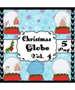 Christmas Globe Vol. 4-Digital Clipart-Gift Tag-Snow-T Shirt-Scrapbook-J... - £0.98 GBP
