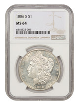 1886-S $1 Ngc MS64 - £1,041.91 GBP