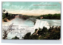 American Falls From Goat Island Niagara Falls New York NY UDB Postcard F21 - £1.54 GBP