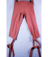 JoyLab Cropped Leggings Womens XS Orange Elastic Waist Flat Front Pull O... - $24.28